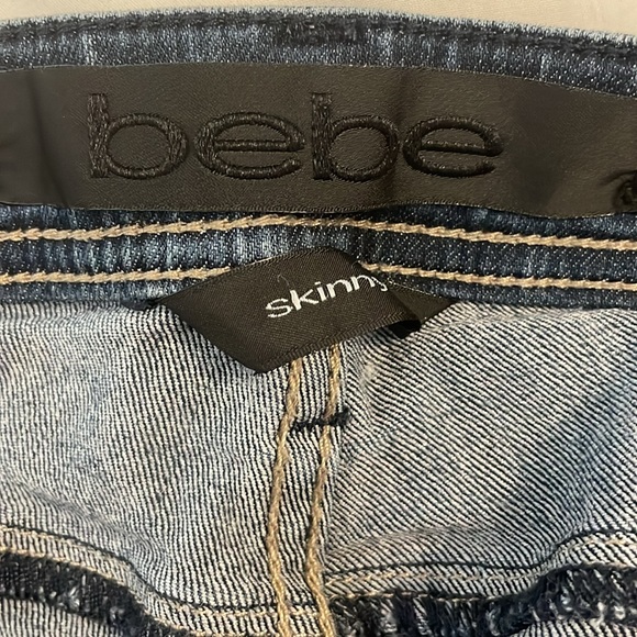 bebe denim blue jeans pants skinny size 26 - Picture 7 of 10